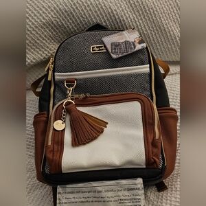 Itzy Ritzy Boss Plus Backpack Diaper Bag Coffee and Cream
